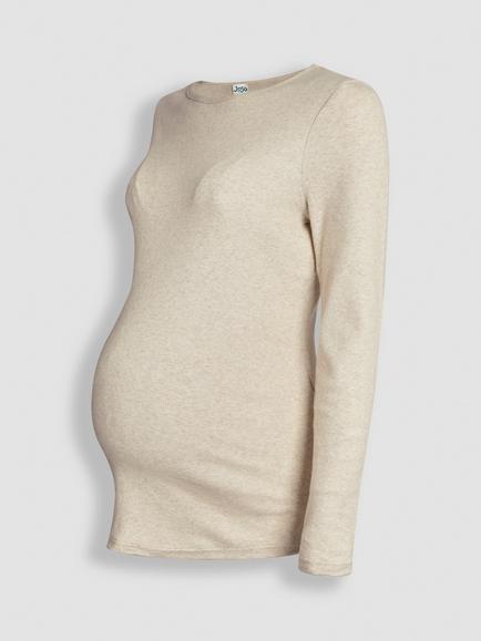JoJo Maman Bébé Long Sleeve Maternity Top, Pack of 2, Black/Cream - view 2, Black/Cream
