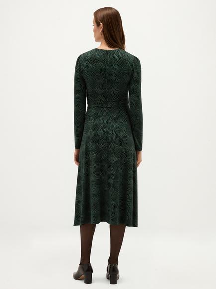 Hobbs Petite Dakota Geometric Dress, Black - view 2, Black