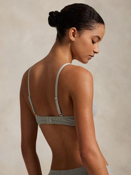 Ralph Lauren Polo Ralph Lauren Modern Rib Triangle Bralette - view 2, Grey