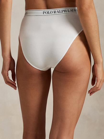 Ralph Lauren Polo Ralph Lauren High Waist Tanga Knickers, White - view 2, White