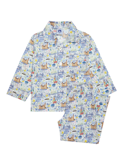 Trotters Kids' Liberty Pride and Bloom London Print Pyjamas, Multi, Multi