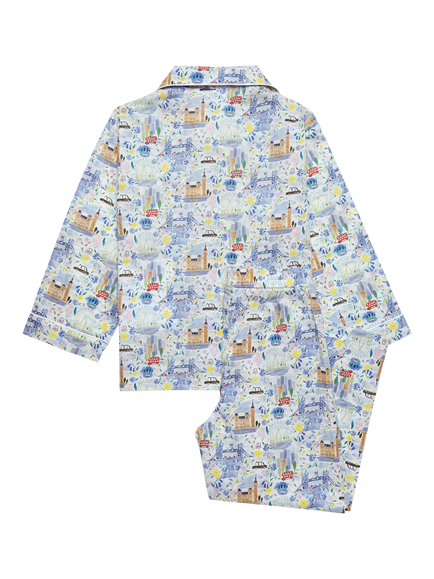 Trotters Kids' Liberty Pride and Bloom London Print Pyjamas, Multi - view 2, Multi