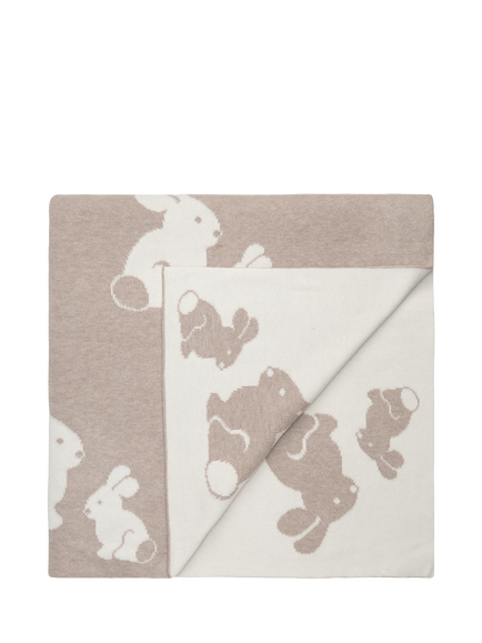 Trotters Baby Bunny Blanket with Gift Box, Oatmeal - view 2, Oatmeal