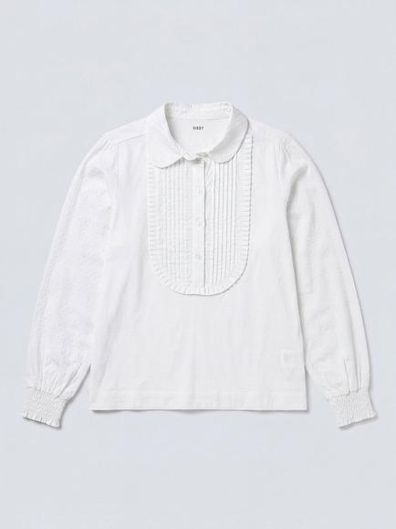 NRBY New Jenna Cotton Jersey Shirt, White - view 2, White