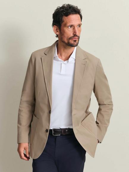 Charles Tyrwhitt Slim Fit Single Breasted Cotton Blend Blazer, Taupe, Taupe