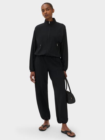 Sweaty Betty Power On Studio Zip Up Midlayer Top, Black - view 2, Black