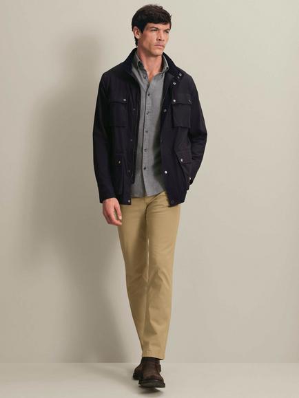 Charles Tyrwhitt Waxed Jacket, Navy - view 2, Navy