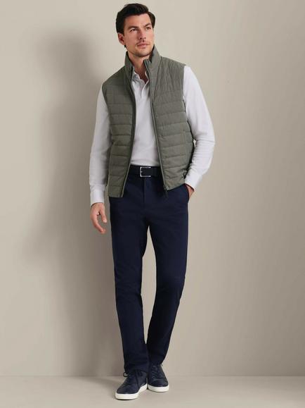 Charles Tyrwhitt Lightweight Quilted Gilet, Sage Green - view 2, Sage Green