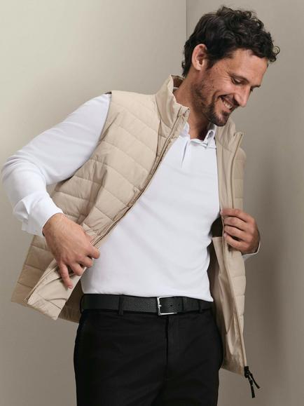 Charles Tyrwhitt Lightweight Quilted Gilet, Stone, Stone