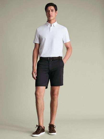 Charles Tyrwhitt Cotton Rich Performance Shorts - view 2, Black