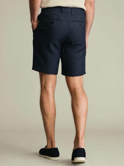 Charles Tyrwhitt Linen Shorts - view 2, Navy