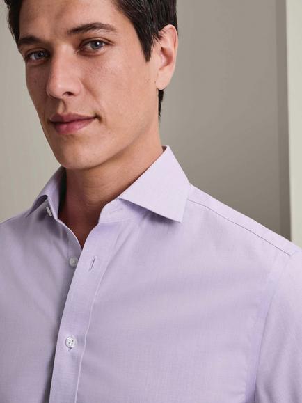 Charles Tyrwhitt Cotton Poplin Non-Iron Stretch Slim Fit Shirt, Lilac Purple - view 2, Lilac Purple