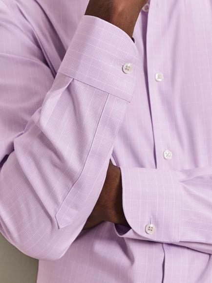 Charles Tyrwhitt Non-Iron Stretch Pinpoint Oxford Slim Fit Shirt - view 2, Lilac