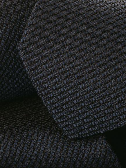 Charles Tyrwhitt Italian Pure Silk Geometric Tie, Navy - view 2, Navy