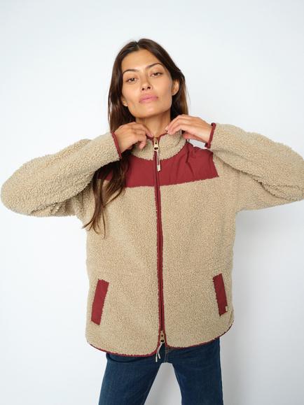 MOS MOSH Mmelisa Eli Teddy Fleece Jacket, Cabernet, Cabernet