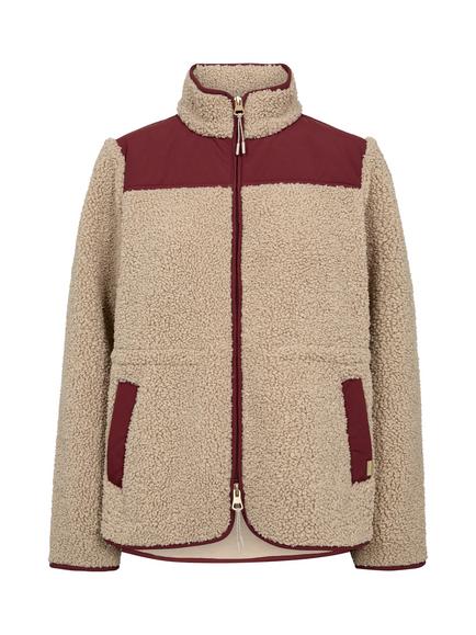 MOS MOSH Mmelisa Eli Teddy Fleece Jacket, Cabernet - view 2, Cabernet