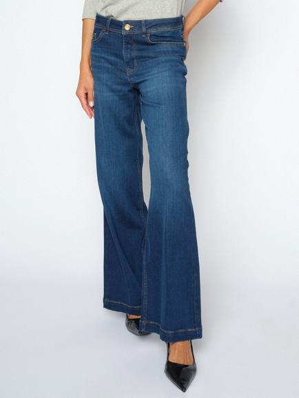 MOS MOSH Mmdara Deluxe Wide Leg Jeans, Blue, Blue