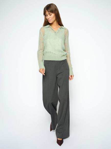 MOS MOSH Colette Milas Trousers, Thunderstorm - view 2, Thunderstorm