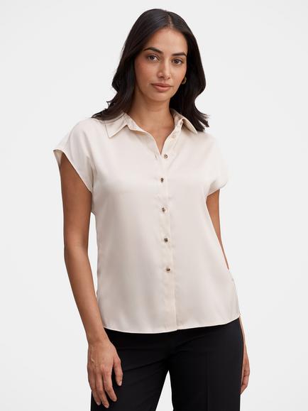 Forever New Nelly Grown On Sleeves Shirt, Ancient Cream, Ancient Cream