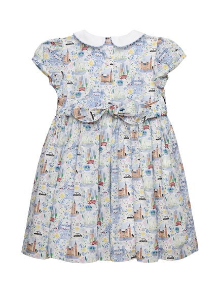Trotters Kids' Liberty Pride & Bloom Puff Sleeve Peter Pan Dress, Multi - view 2, Multi