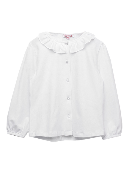 Trotters Kids' Willow Jersey Blouse, White, White
