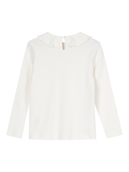 Trotters Kids' Grace Willow Collar Top, Winter White, Winter White