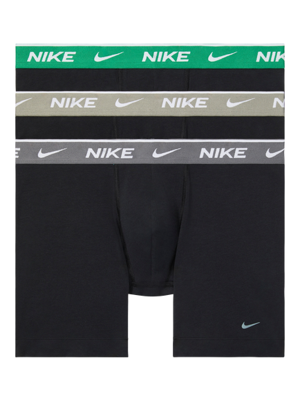 Nike Elite Cotton Stretch Trunks, Pack of 3, Black/Multi, Black/Multi