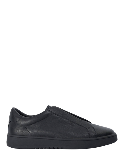 Dune London Troys Leather Laceless Cupsole Trainers, Black
