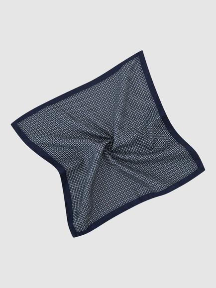 Reiss Fiorenzo Silk Pocket Square, Navy - view 2, Navy