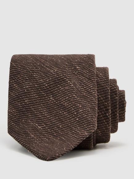 Reiss Ermo Silk Rich Tie, Chocolate Brown