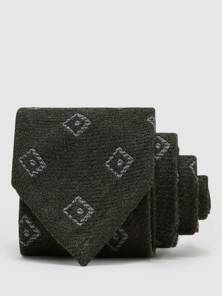 Reiss Fazio Wool Rich Tie, Forest Green