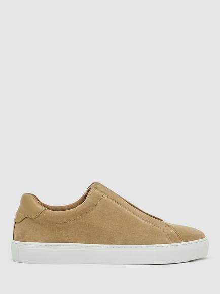 Reiss Emil Suede Trainers, Sand