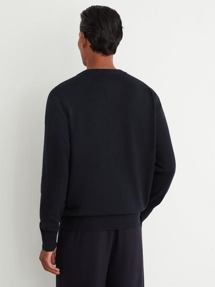 Reiss Stoke Wool Rich Cardigan - view 2, Navy