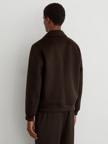 Reiss Deluca Wool Blend Shacket - view 2, Chocolate Brown