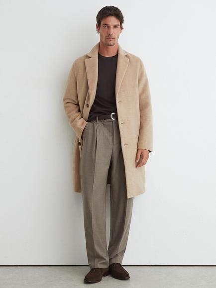Reiss Knight Wool Rich Overcoat, Oatmeal, Oatmeal