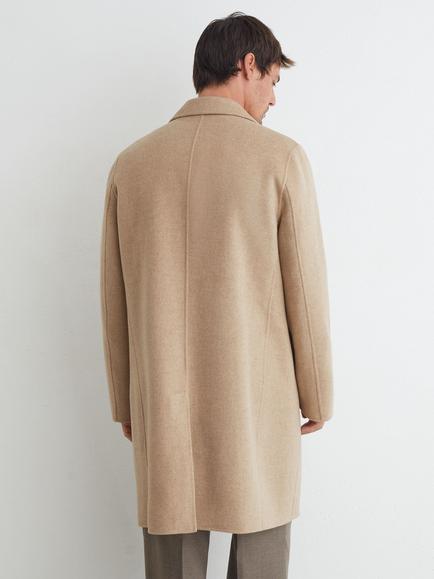 Reiss Knight Wool Rich Overcoat, Oatmeal - view 2, Oatmeal