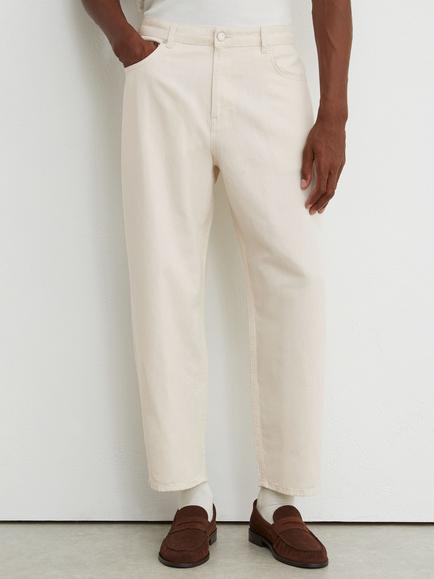 Reiss Freddie Barrel Leg Jeans, White, White