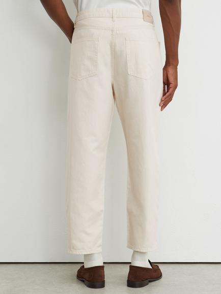 Reiss Freddie Barrel Leg Jeans, White - view 2, White