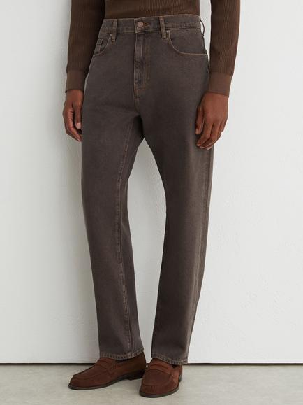 Reiss Hendrix Straight Jeans, Grape Brown, Grape Brown