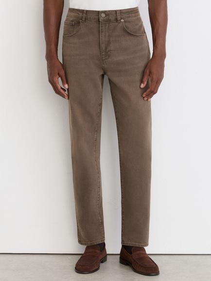Reiss Iron Straight Leg Jeans, Brown, Brown