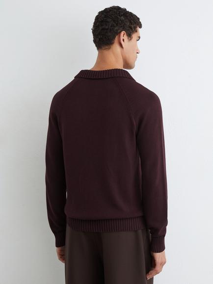 Reiss Ashdown Cotton Polo Shirt, Bordeaux - view 2, Bordeaux