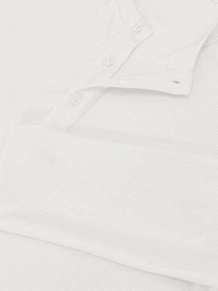 Reiss Francisco Henley Long Sleeve T-Shirt, White - view 2, White