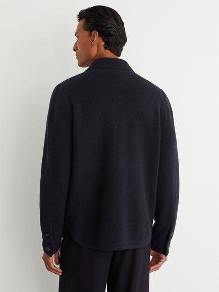Reiss Banstead Regular Fit Wool Shirt, Navy - view 2, Navy