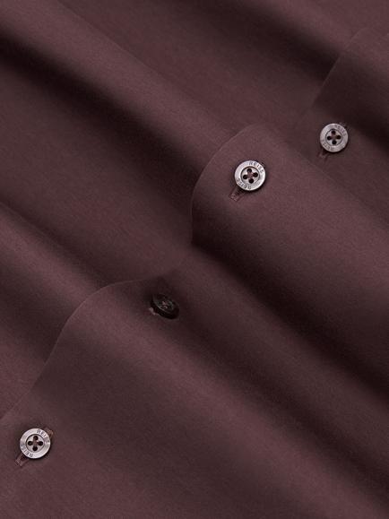 Reiss Duke Regular Fit Cotton Shirt, Dark Plum - view 2, Dark Plum