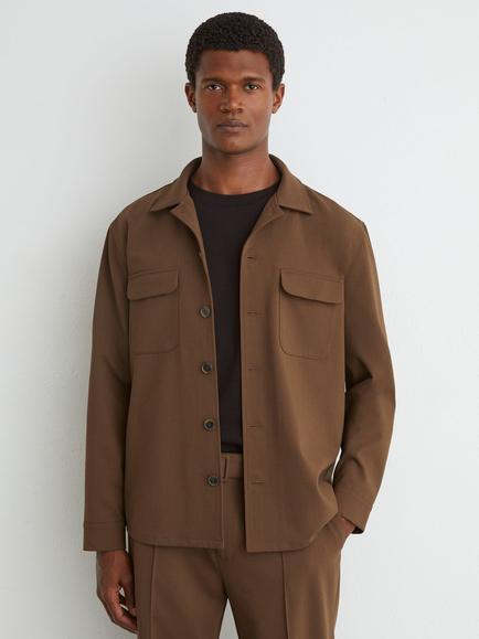 Reiss Peshi Regular Fit Shirt, Tobacco Brown, Tobacco Brown
