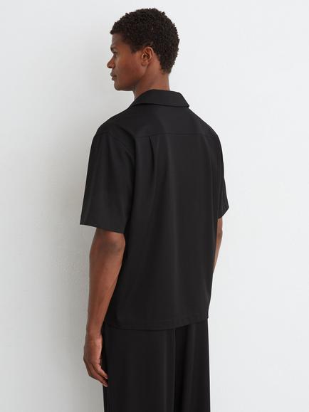 Reiss Russo Regular Fit Cuban Collar Shirt, Black - view 2, Black