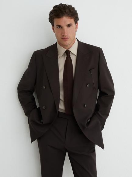 Reiss Dream Wool Blend Suit Jacket, Chocolate Brown, Chocolate Brown