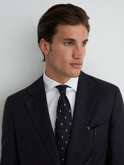 Reiss Success Tailored Fit Wool Suit Jacket, Navy - view 2, Navy