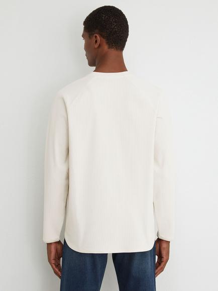 Reiss Soren Crew Neck Jumper, Off White - view 2, Off White