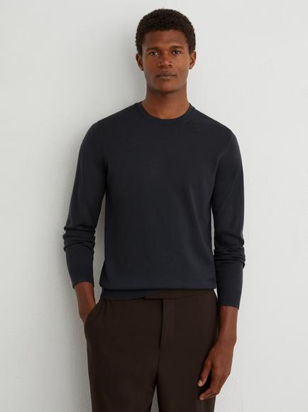 Reiss Wessex Crew Neck Wool Jumper, Vulcan Grey